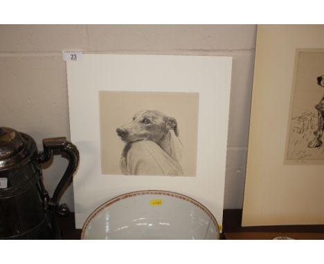 Carlyle Park - pencil sketch of a dog resting on a knee