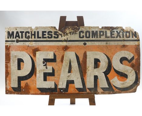 An original enamel advertising Pears sign, 77cm x 152cm