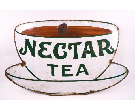 An original enamel sign for Nectar Tea, 54cm x 32cm