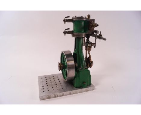 A Stuart Turner stationary steam engine with reversing gear, 20.5cm high
