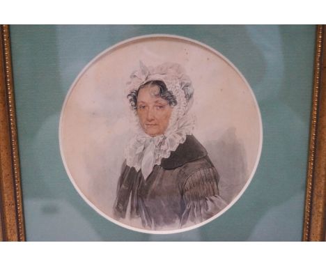 Attributed to Peter Sokdoff, Portrait of a lady, purported to be The Princess Sophy Mertschersky, pencil and watercolour, 15c