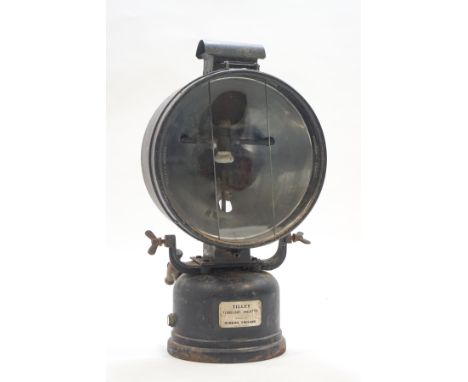 A Tilley floodlight projector, with plaque 'made at Hendon', 66cm high