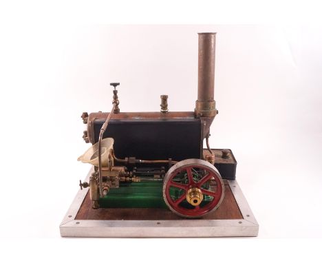 A Stuart Turner S50 stationary steam engine, 31cm high x 31cm wide x 26cm deep