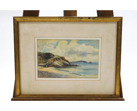S L Beer, Coastal landscape. watercolour, signed lower left, 17cm x 26.5cm