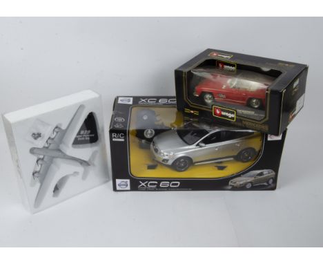 Modern Diecast Vehicles and Aircraft, a boxed collection including 1:18 scale examples by Burago 3023 Mercedes Roadster and S