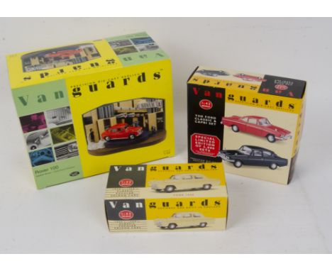 Modern Diecast Private, Competition and Commercial, Vehicles, a boxed/cased collection of vintage vehicles, Vanguards by Lled