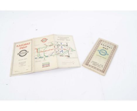 Pre-war London Transport Underground Maps,  comprising early Harry Beck-designed 'gate-fold' issue no 2, 1937, and a larger f