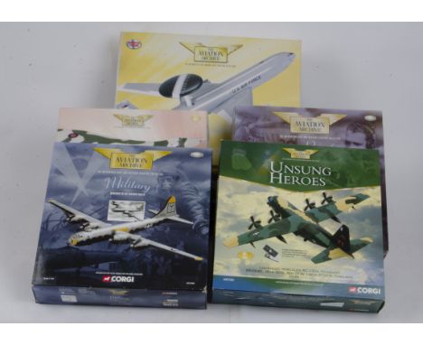 Corgi Aviation Archive WWII and Later Aircraft, boxed models, some limited edition 1:144 scale AA31802 Boeing B-29 USAF, 4860