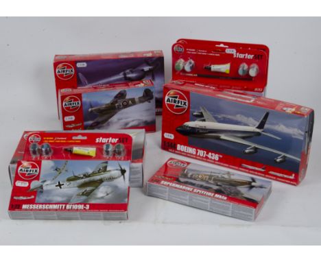 Modern Revell Military Aircraft Kits, a group of 1:72 scale models including A50098 Eurofighter (4) one with box cut down, A5