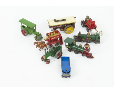 Unboxed Lesney Models of Yesteryear, a group of eight - Duke of Connaught, Showman's Engine, Steam Wagon, horse drawn fire en