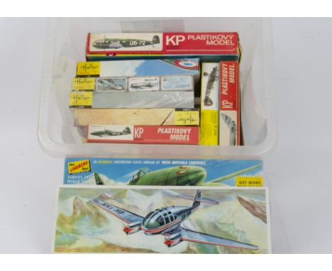 Vintage Continental and American Aircraft Kits, a boxed group including 1:72 scale examples by Heller LO9O Yak 3, LO99 Polika