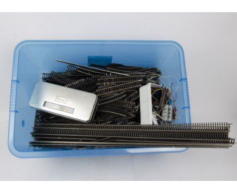 Hornby OO Gauge Track Controllers and Elevated Bridge Sections, including a quantity of Hornby and compatible Lima track with