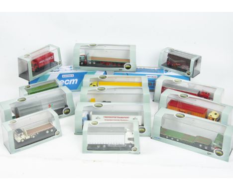 Oxford Haulage, a cased/boxed collection, 1:76 scale thirteen in cases with card sleeves, and two boxed models 76SCT006 Scani