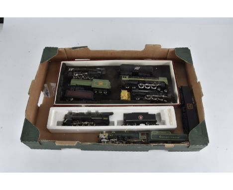 American HO Gauge Steam Locomotives and Tenders, an unboxed group of six including Mehano Canadian National, Canadian Pacific