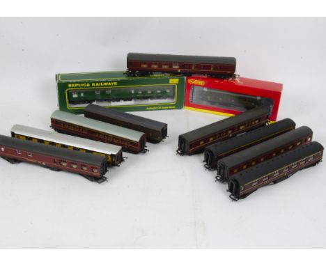 Various Makers OO Gauge Coaching Stock, including 2 LMS corridor coaches by Airfix and one by Mainline, 4 Lima BR Mk 1's in c