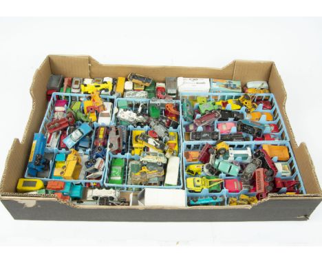 Post-war and Later 1:64 Scale Diecast Vehicles, a playworn collection of private and commercial vehicles examples by Matchbox