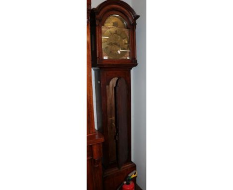 ~ An oak eight day longcase clock with rocking ship, signed Thomas Padbury, Bps Waltham, 18th century and later, later case, 