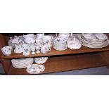 A Royal Doulton "Old Leeds Sprays" pattern part tea service (damages) and a Tokyo part dinner