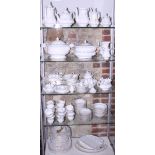 A Royal Albert bone china "Memory Lane" pattern combination service, including tureens, coffee pots,
