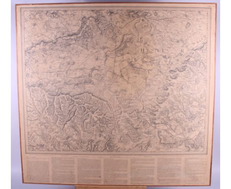 A geological survey map of Great Britain, in strip frame, and a reproduction Ordnance Survey map, First Series Sheet 270 Oxfo