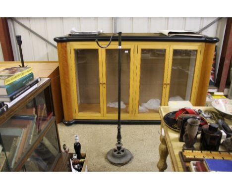 A metal standard lamp base 