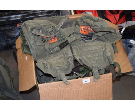 One box of various army surplus supplies