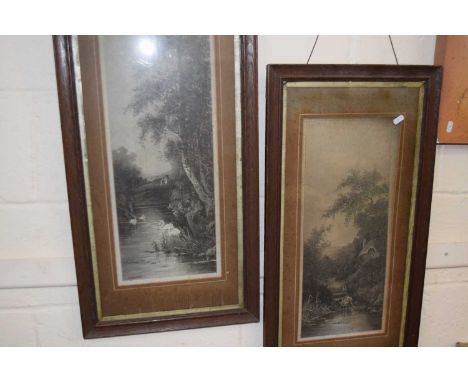 Pair of monochrome prints