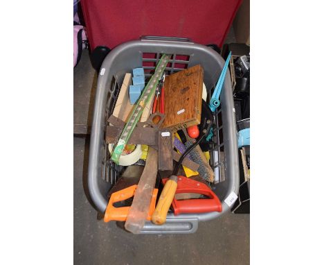 Basket of various mixed tools