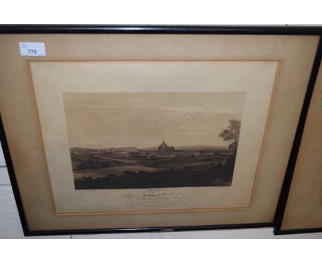 Frederick Christian Lewis (1779-1856) after Claude Lorrain, Campagnano di Roma, engravings, plus one other print in sepia, 27