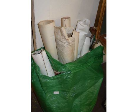 A bag of various Ordnance Survey and other similar maps, various posters and assorted items