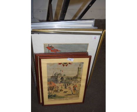 Mixed Lot: Various framed coloured prints marked Exposition De 1900