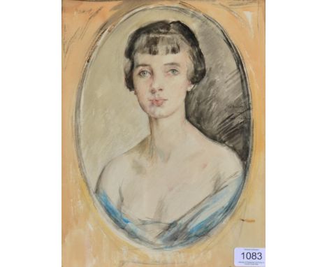 David Muirhead (1867-1930) Portrait of Violet Williams, head and shoulders Inscribed ''To Violet from David Muirhead'' and da