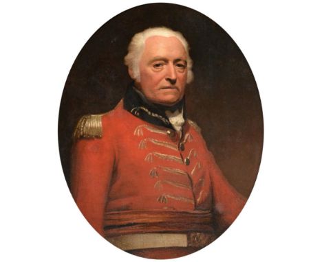 Attributed to George Watson RSA (1767 - 1837) Portrait of an Officer  Oil on canvas, 73cm by 59cm  