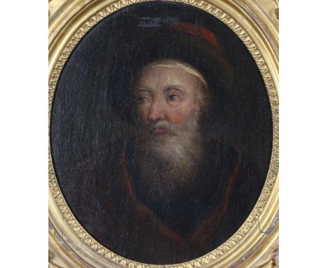 Manner of Govaert Flinck (1615-1660) Portrait of a gentleman  Oil on canvas, 32cm by 27.5cm (oval)  Provenance: Thomas Agnew 