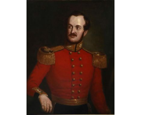 Follower of Frans Xaver Winterhalter (1805-1873) ''Portrait of William Cunnyngham Burton, Yeoman of the Guards,'' half length