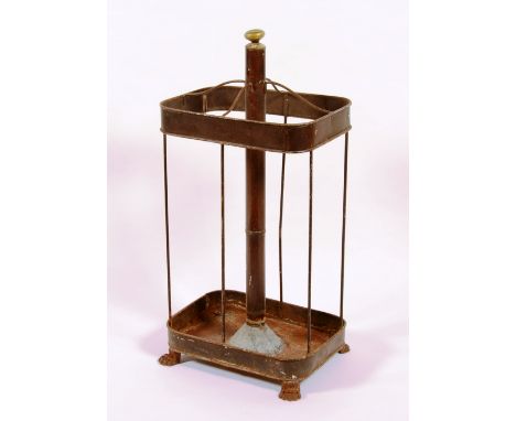 A Regency tole stick stand, 99cm high CONDITION REPORT: Lot 344 - rusting to base, surface marks to various areas, bash to po