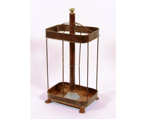 A Regency tole stick stand, 99cm high CONDITION REPORT: Lot 344 - rusting to base, surface marks to various areas, bash to po