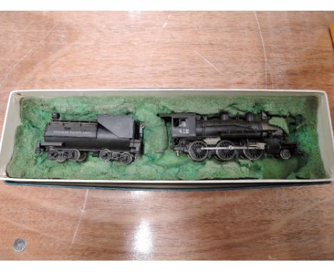 A Fujiyama Kogyo Co Ltd HO scale American brass Southern Pacific Lines 2-6-0 loco &amp; tender 412, boxed