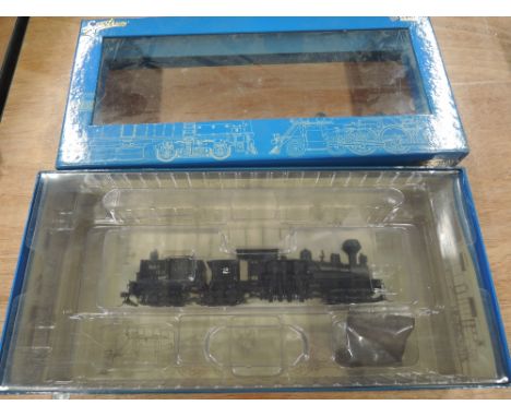 A Bachmann/Spectrum HO scale American brass 80 Ton Three-Truck Shay Loco 2, boxed 84701