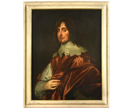 Follower of Sir Anthony van Dyck  (Flemish, 1599-1641) Portrait of Robert, Lord Digby of Geashill (d.1643), half-length, in a