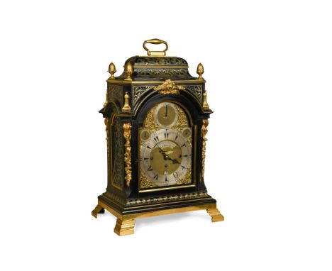 Markwick Markham, London, a good early George III ebonised, ormolu mounted and brass inlaid table clock for the Turkish marke