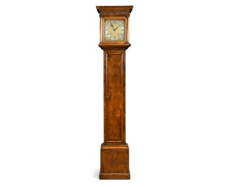 John Wise, a late 17th century walnut longcase clock, the 9.5inch brass dial with winged cherub spandrels, date aperture, sig