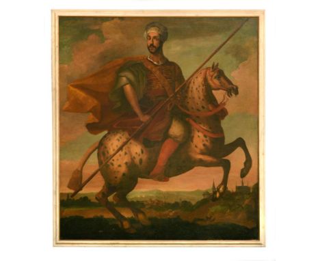European School, circa 1700  An Equestrian portrait traditionally said to be Muhammad ben Haddu, Moroccan Ambassador to Engla