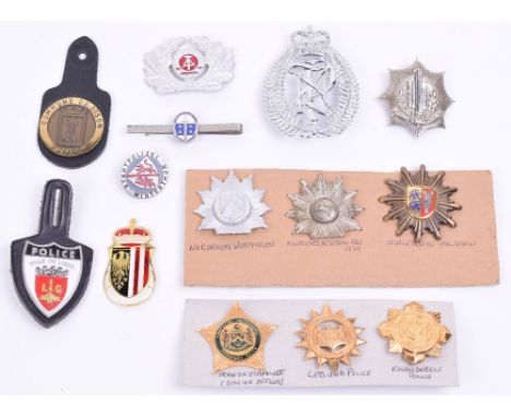 Selection of Overseas Police Badges, including German Westfalen, Niersersachsen pre 79, Holstein,Winterthur,  Afrika Transkei