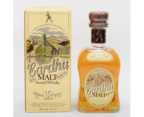 A boxed 75cl bottle of Cardhu 12 year old malt Scotch whisky 