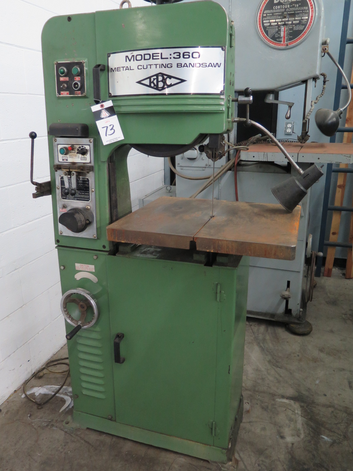KBC mdl. 360 14â€ Vertical Band Saw w/ Blade Welder