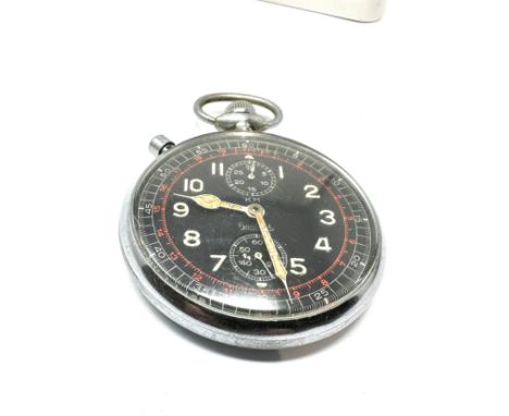 German Hanhart Kriegsmarine KM Chronograph Pocket Watch U-boat Navy the watch is ticking 