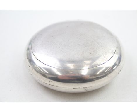 edwardian .925 sterling squeeze action snuff box 