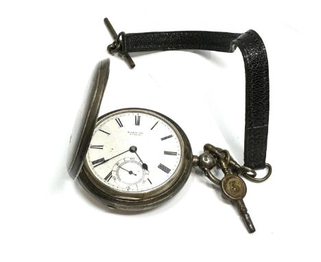 Antique fusee silver full hunter  pocket watch barwise london the watch is not ticking 