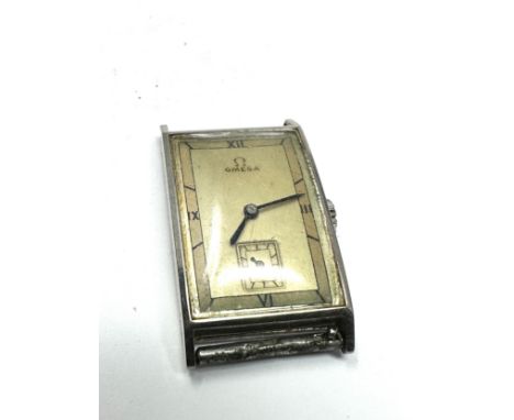 Early 1930s Vintage gents omega steel wristwatch the watch is ticking 